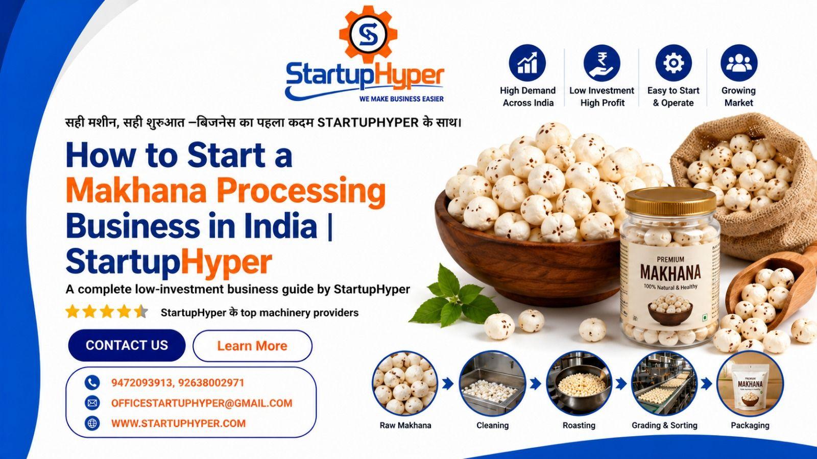 How to Start a Makhana Processing Business in India | StartupHyper