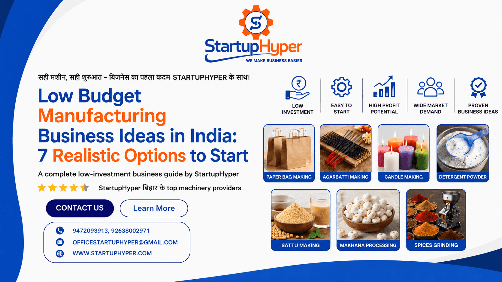 Low Budget Manufacturing Business Ideas in India