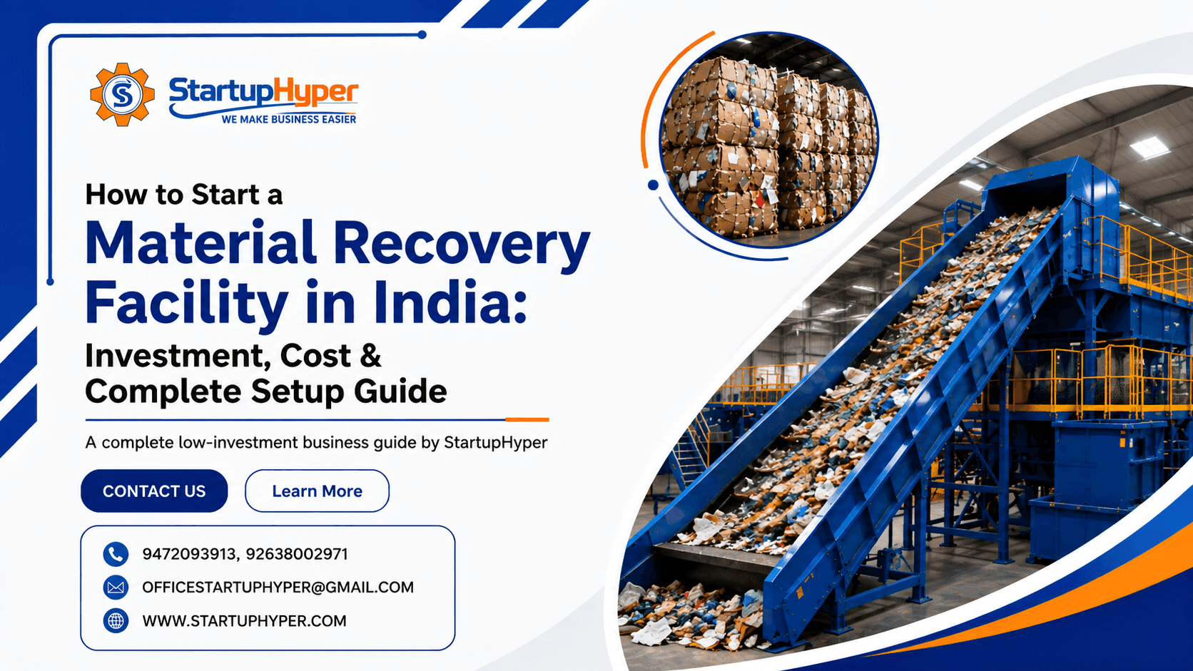 How to Start a Material Recovery Facility in India: Investment, Cost & Complete Setup Guide